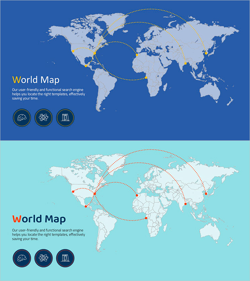 세계 지도를 활용한 비즈니스 자료 – 효율적인 탐색
