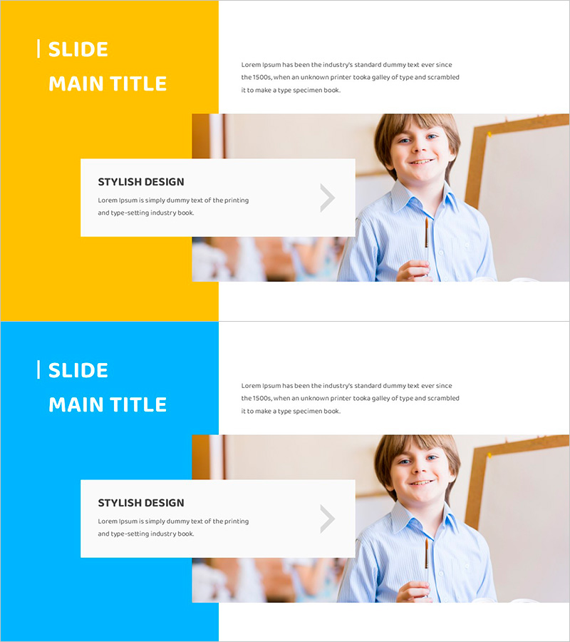 긍정적 사고방식 슬라이드 – 비전과 핵심가치 전달