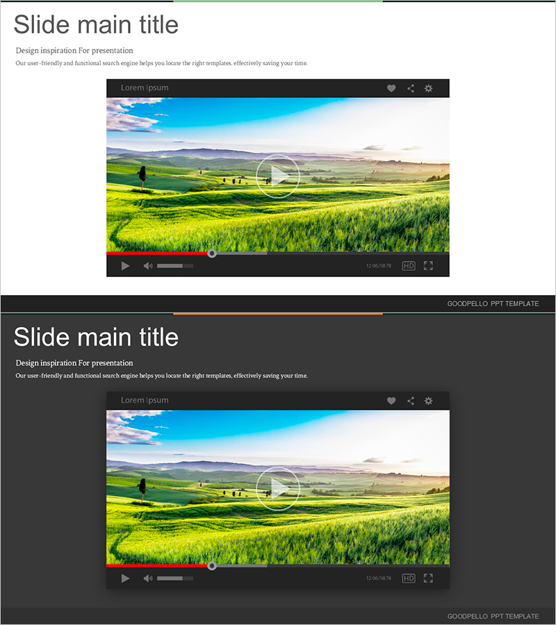 환경 보호 캠페인 영상을 위한 포트폴리오 슬라이드