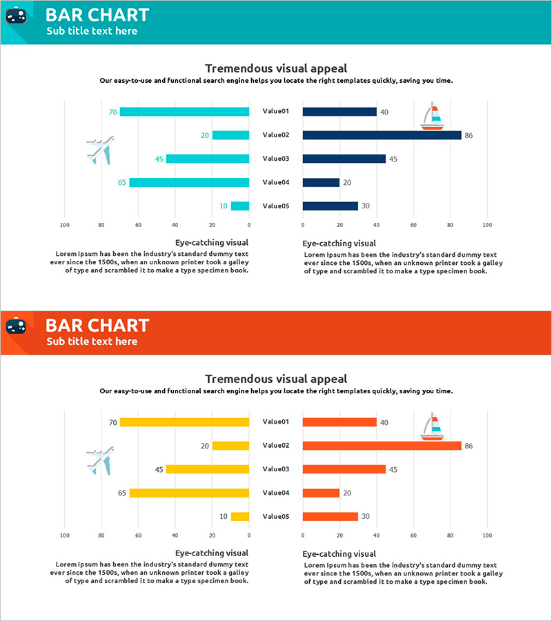 세계 여행 쌍방향 막대 그래프
