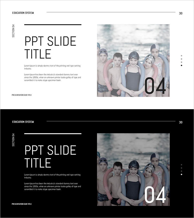 청소년 교육 템플릿 간지04 – 직관적인 섹션 슬라이드