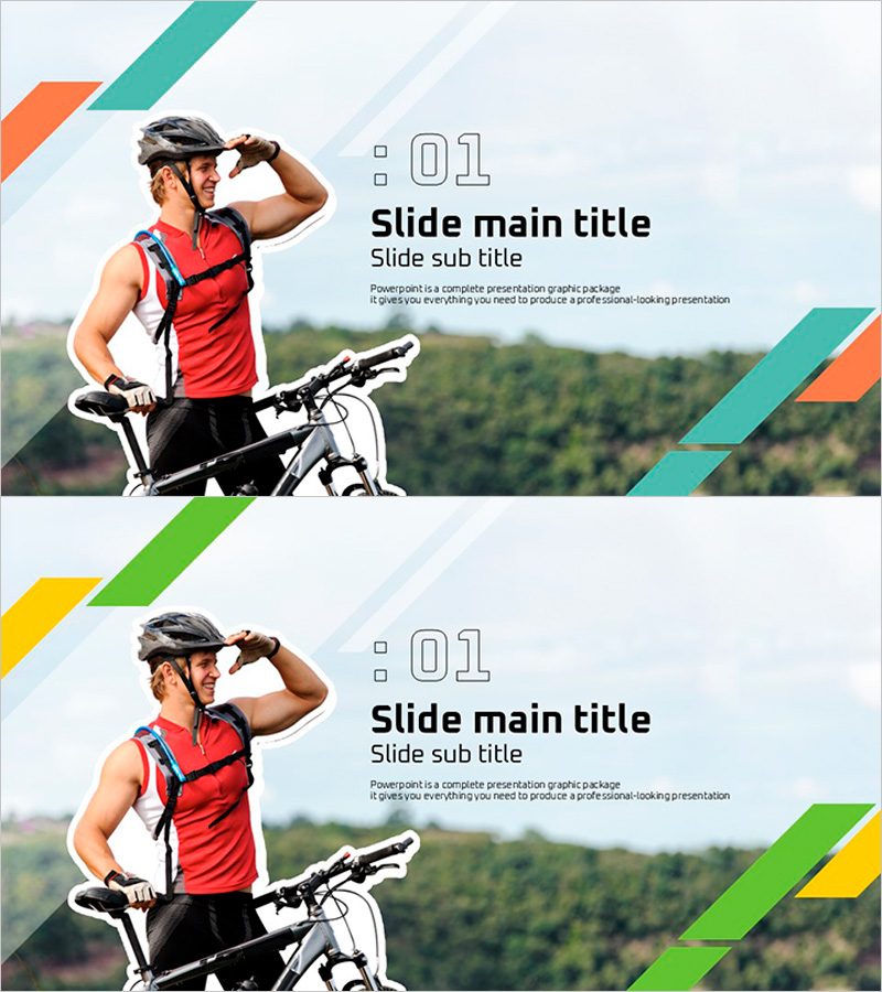 자전거 운동 템플릿 간지 – 활동과 모험