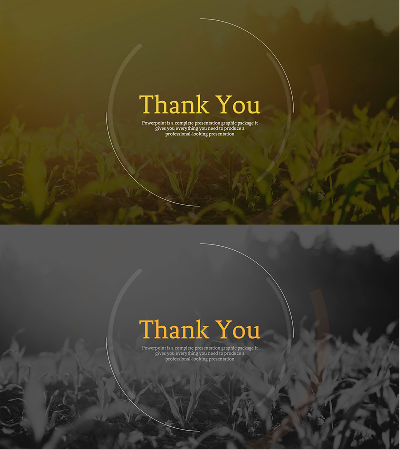 유기농 프레젠테이션 엔딩 표지 – 자연의 감사