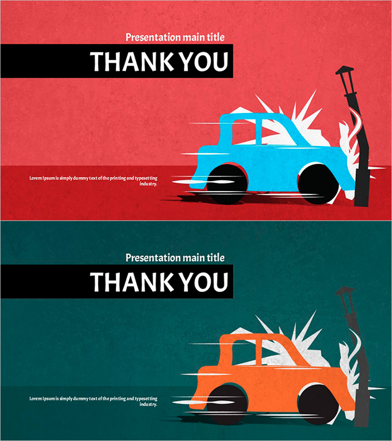 교통 사고 템플릿 엔딩 표지 – 안전을 고려한 커버