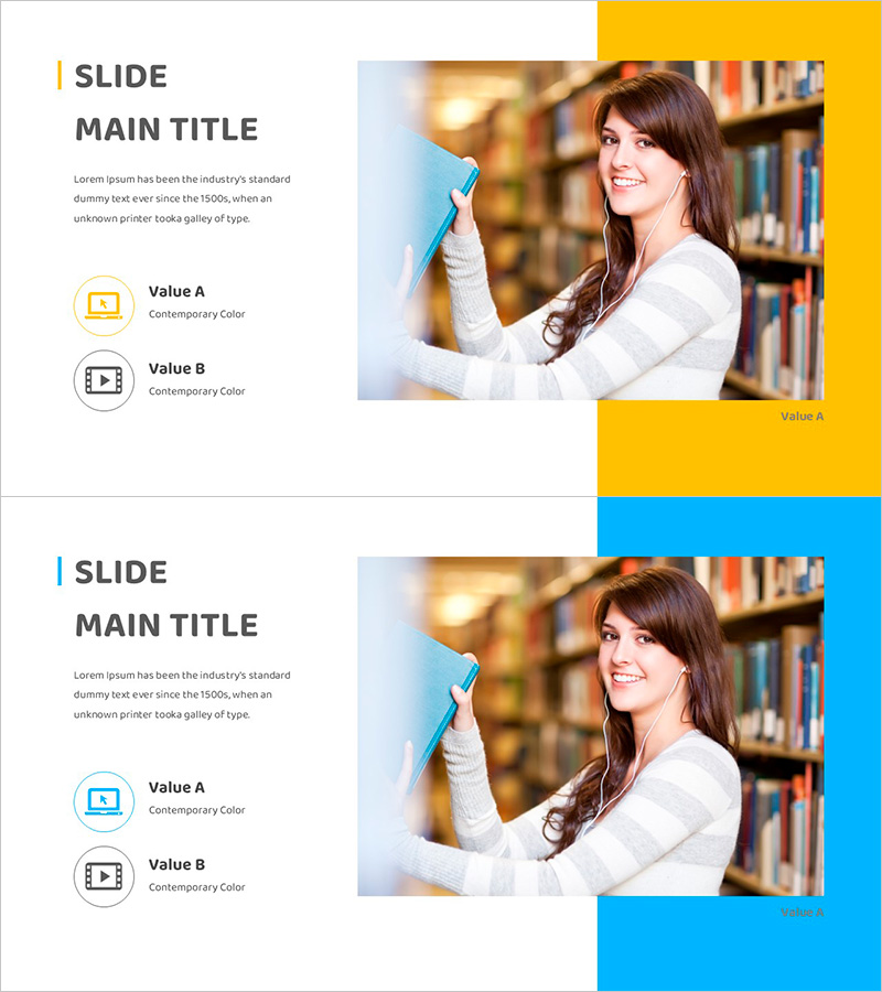 디지털 학습 전략을 제시하는 슬라이드 – 혜택과 장점