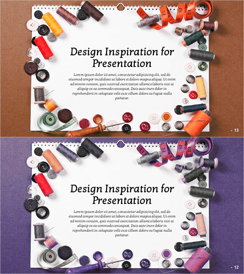 재봉 도구 슬라이드 – 창의적인 아이디어를 위한 인트로 및 아웃트로