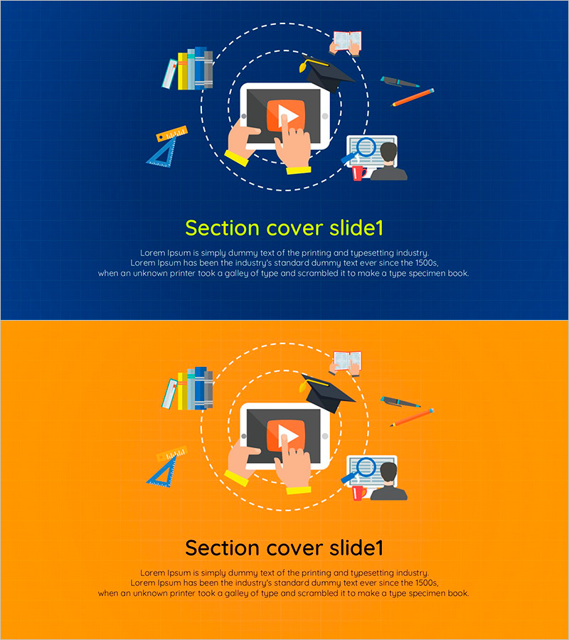 온라인 교육 PPT 템플릿 – 간지01