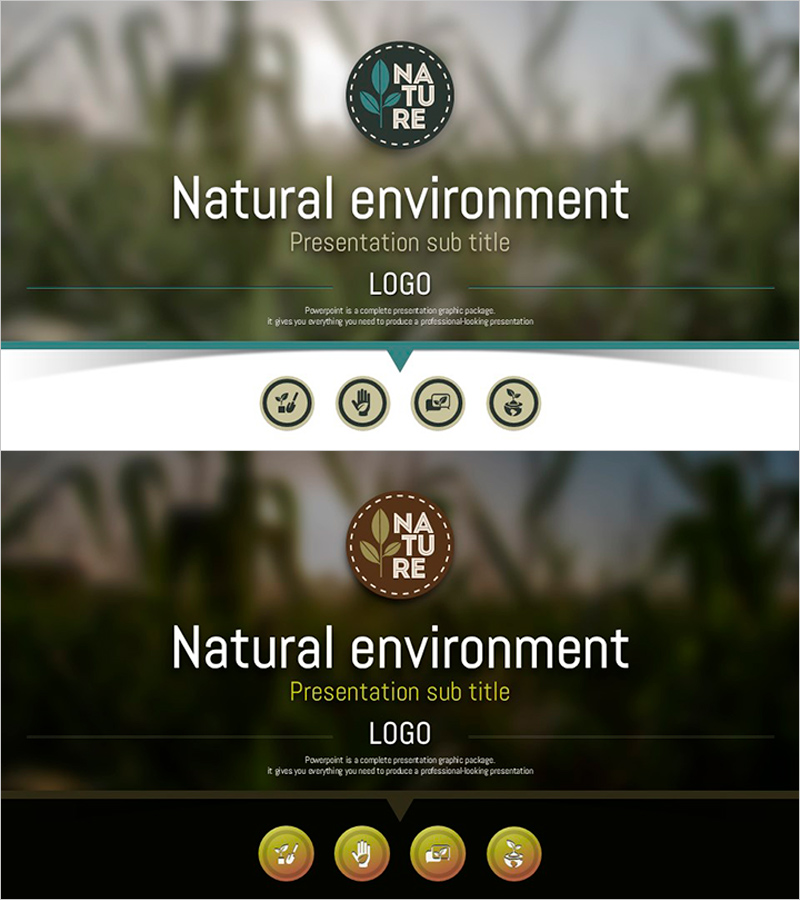 자연환경 와이드 템플릿 - 지속 가능한 성장을 위한 표지