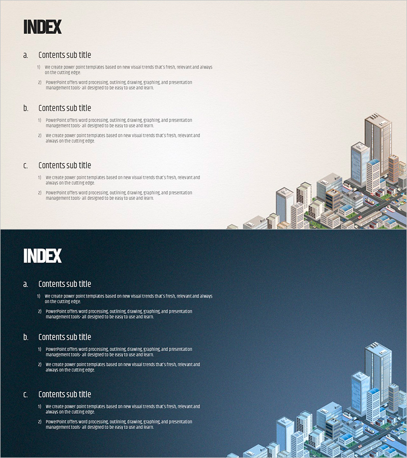 빌딩 일러스트 템플릿 목차