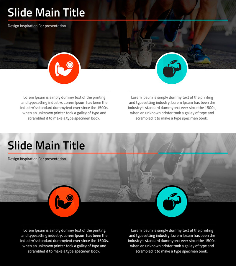 건강한 식단과 운동의 상관성 – 비전과 필요성을 담은 프레젠테이션