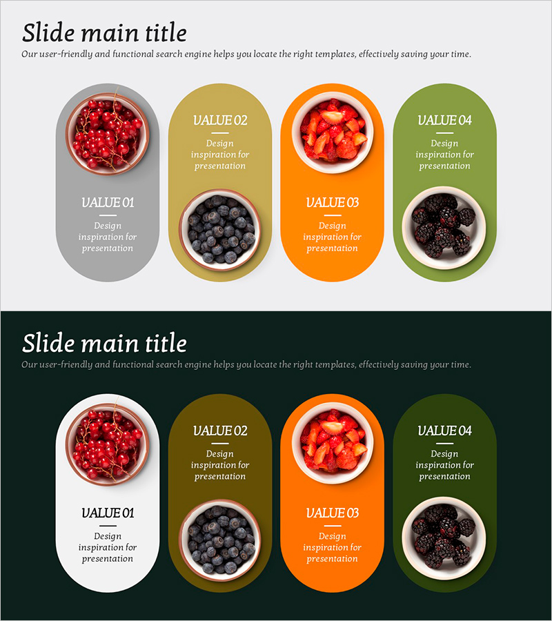 베리 종류 소개 – 매력을 시각화한 PPT 템플릿