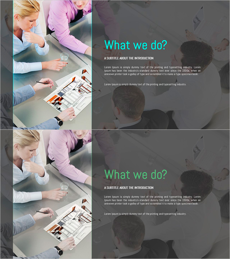 우리가 하는 일 – 회사 개요를 담은 템플릿