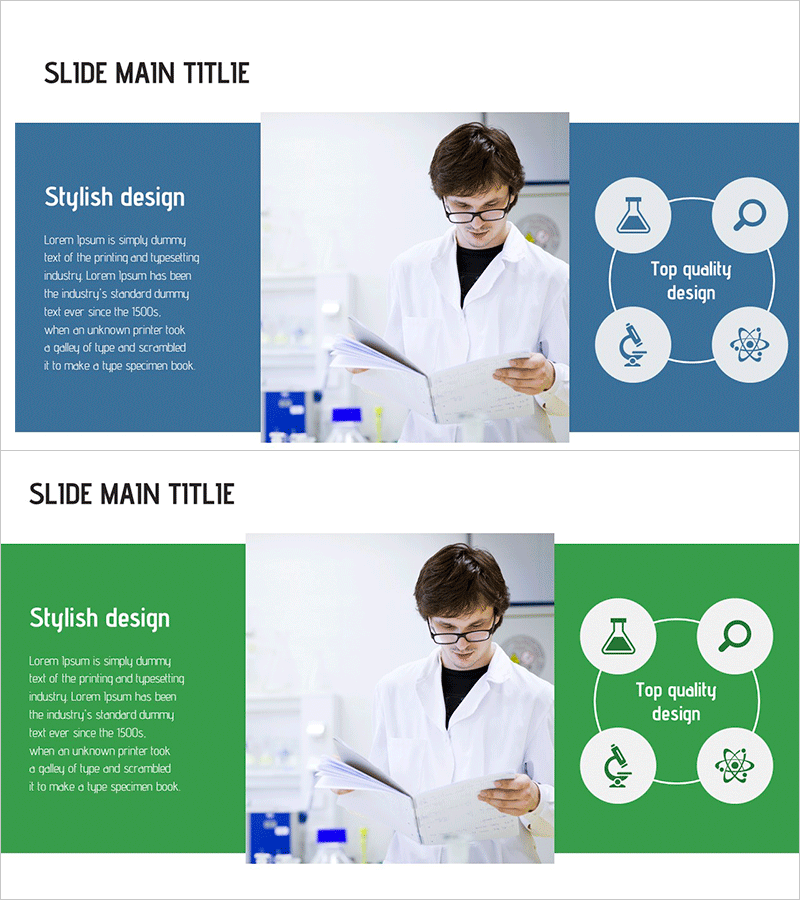 과학 연구를 위한 프레젠테이션 템플릿 – 세련된 디자인