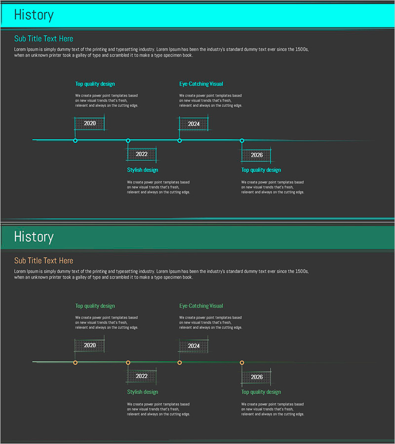 연도별 추진 계획 슬라이드 – 비즈니스 전략과 비전