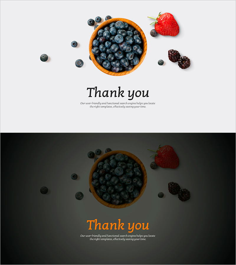 과일 PPT 엔딩표지 – 감사의 메시지를 담다