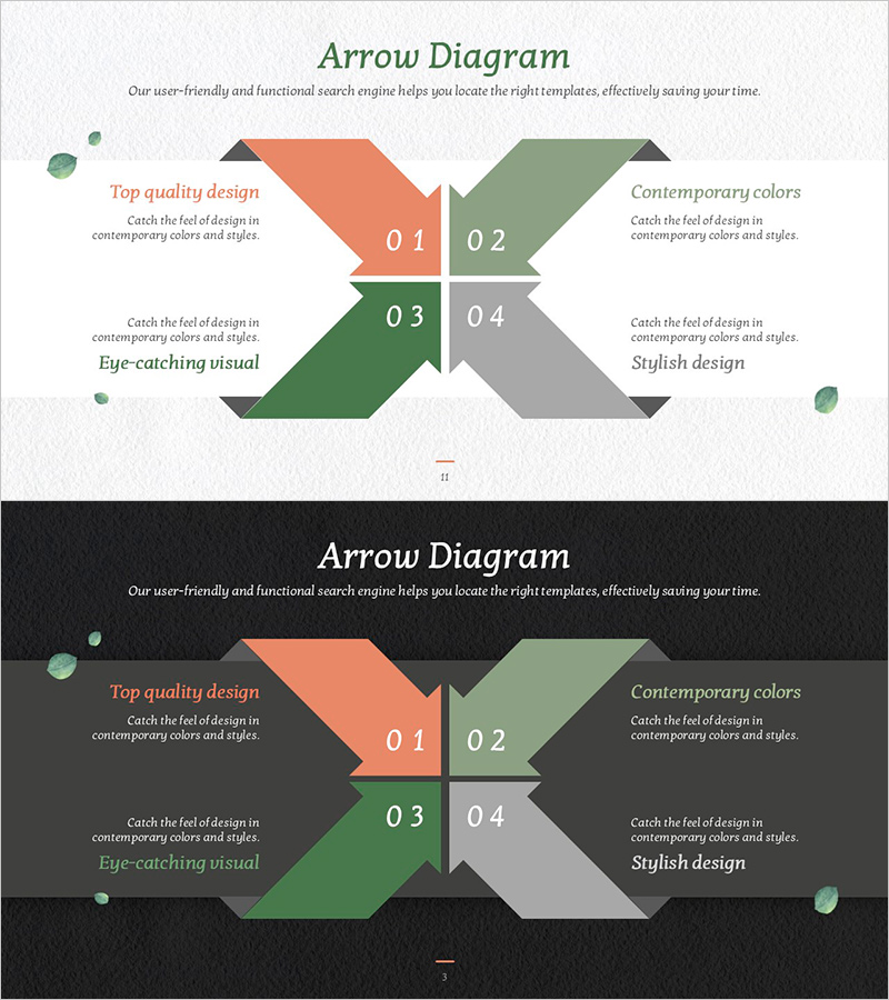 수렴 화살표 일러스트 – 사업 비전 및 전략을 시각화