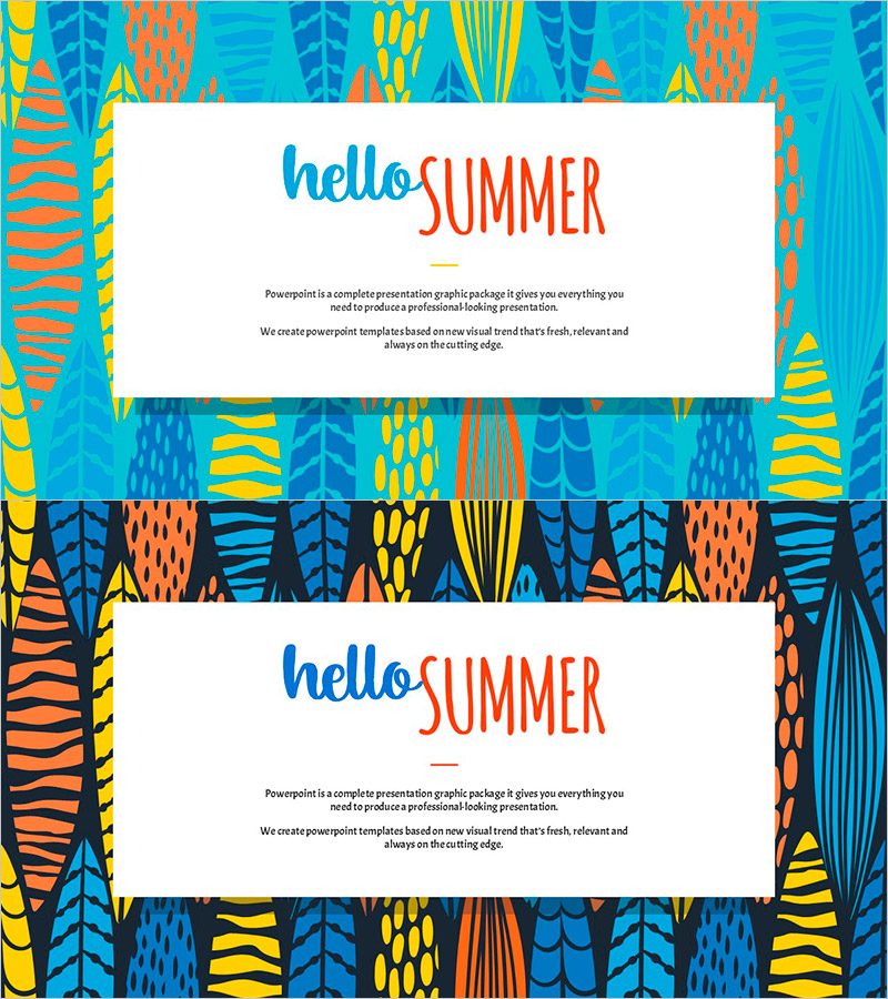 여름 일러스트 템플릿 텍스트 박스