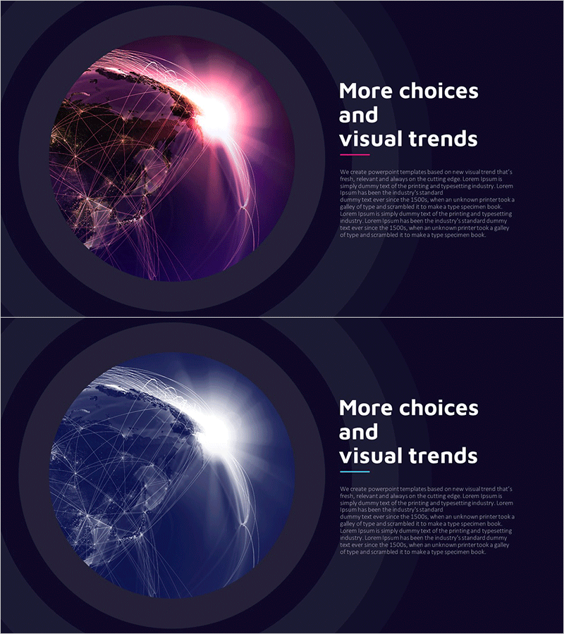 글로벌 네트워크 이미지 슬라이드 – 사업 배경 및 비전 강조