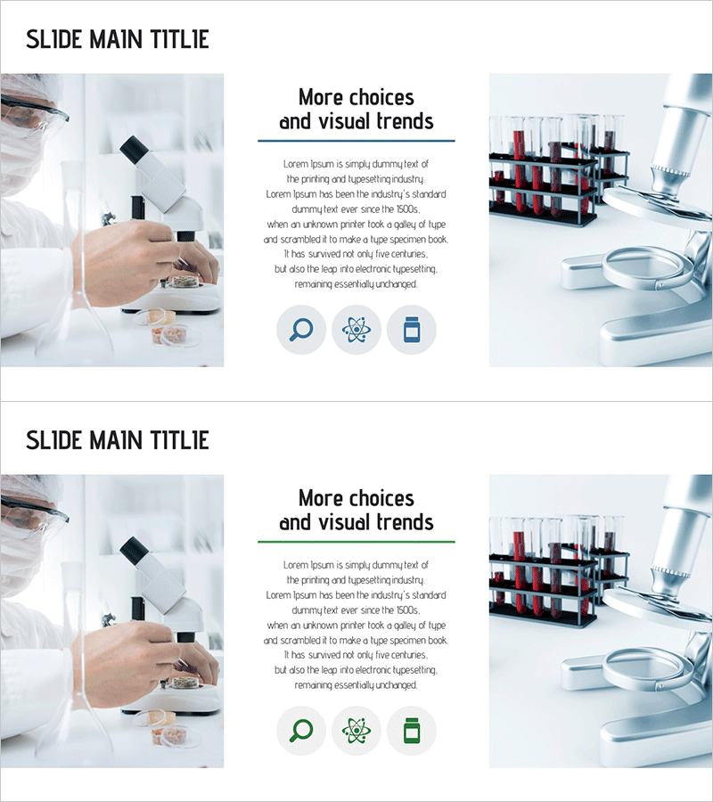 시각적 트렌드를 통한 선택의 폭 확대 – 실험室 적합 슬라이드