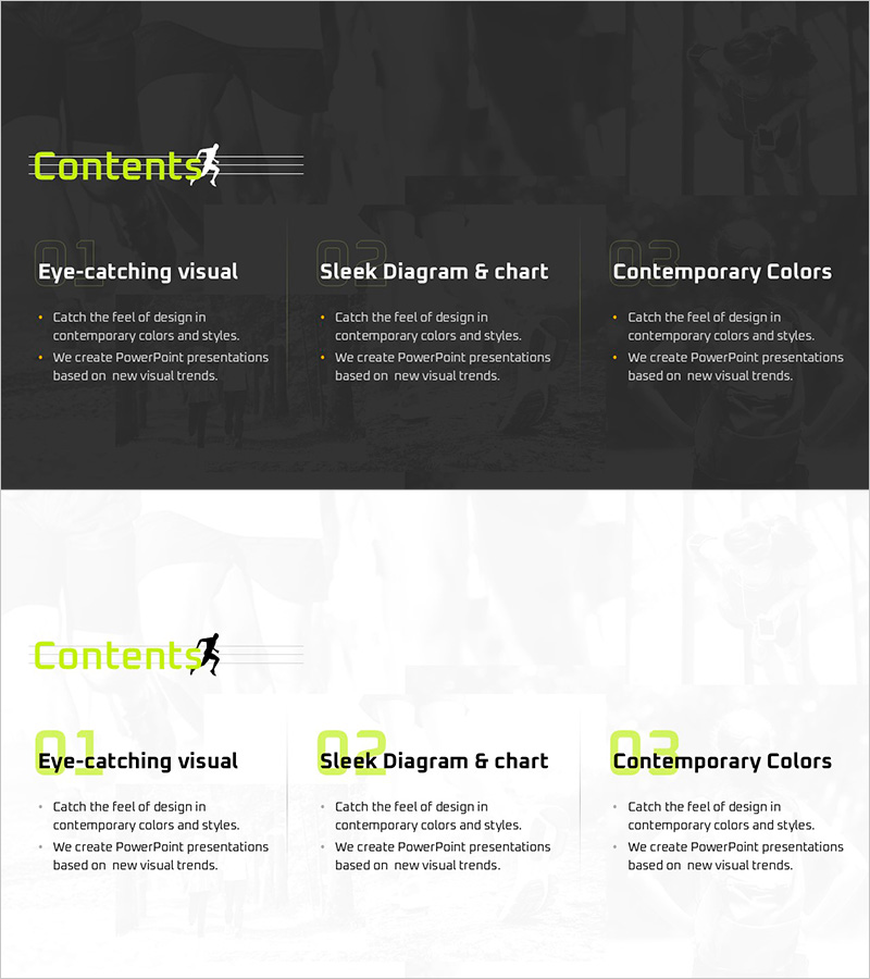 종합 스포츠 템플릿 목차