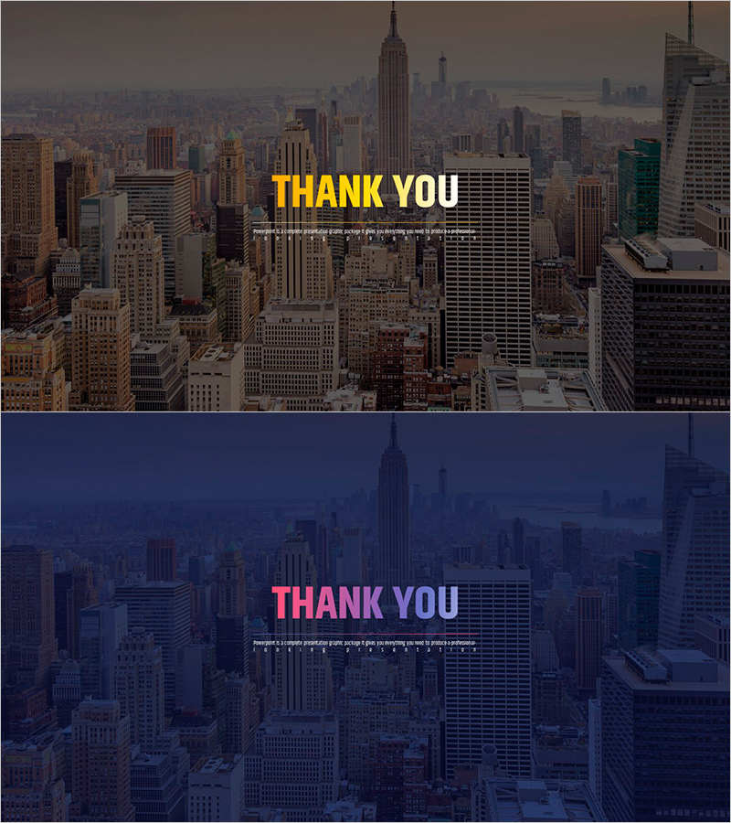 도심 배경 엔딩페이지 – 감사의 인사를 담아