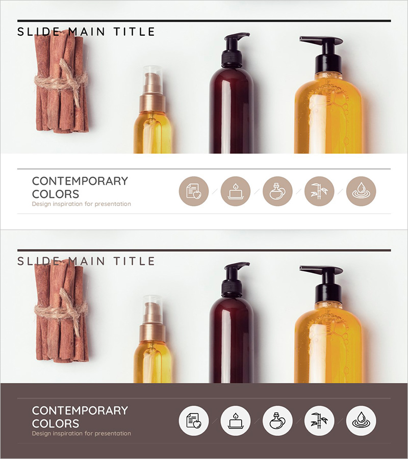 미니멀리즘 화장품 소개 슬라이드 – 감각적인 디자인