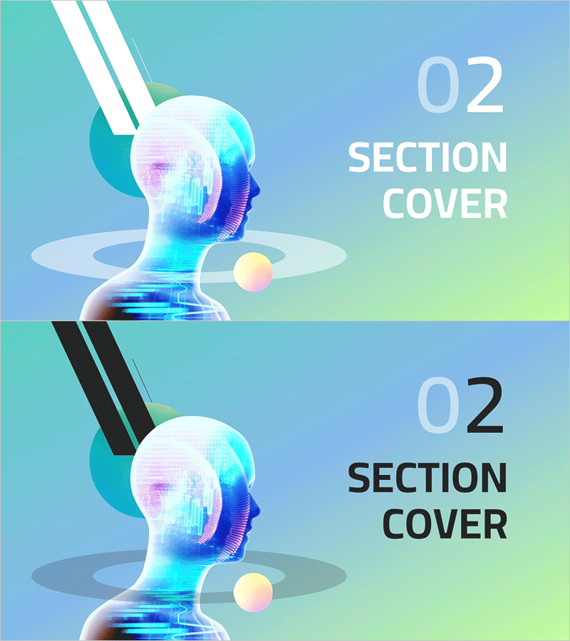 염색체 테마 와이드 피피티 템플릿 간지 02