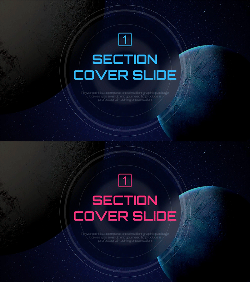 프레젠테이션 표지 슬라이드 – 미래적 감성을 담은 디자인