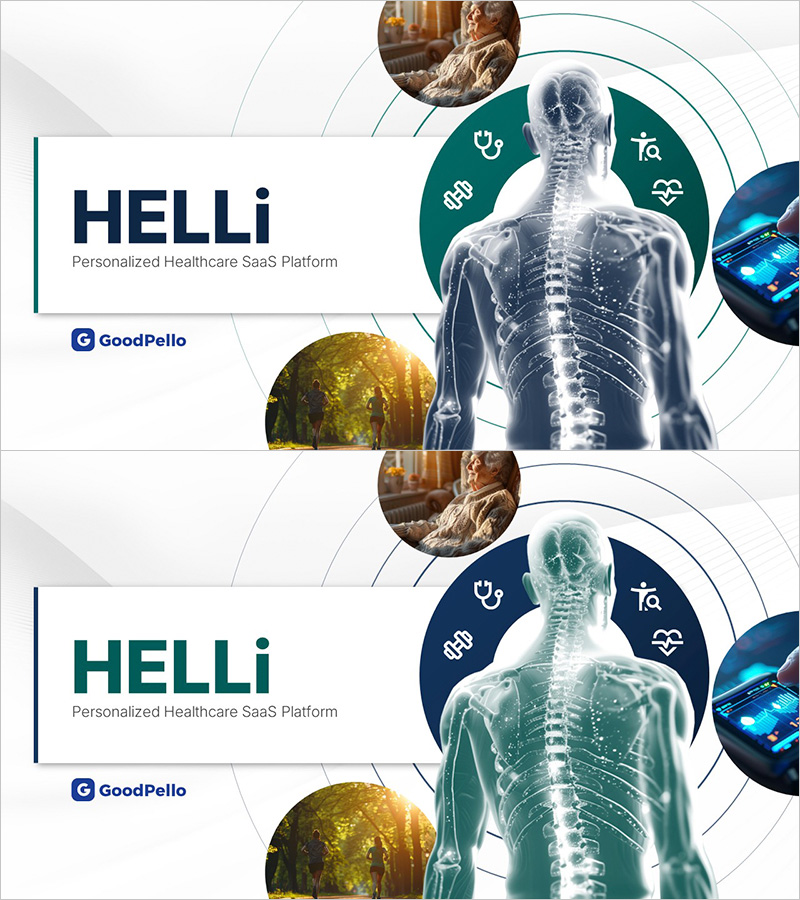 의료 건강 데이터 기반 웰니스 솔루션 표지 – 헬스케어 플랫폼