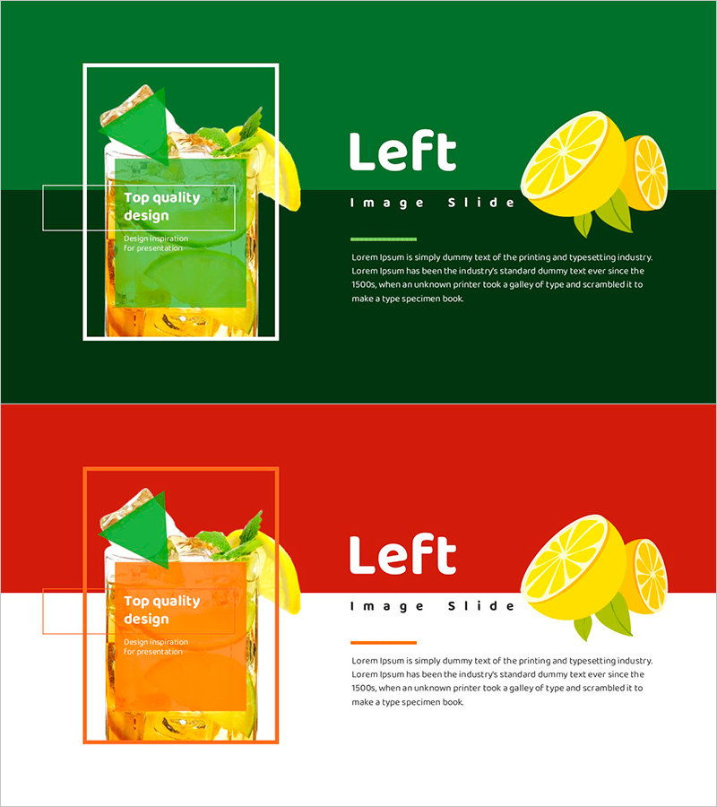 레몬의 효과를 시각화한 인트로 슬라이드