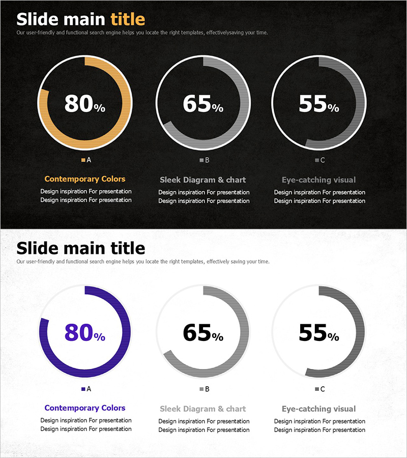 무료 원형 강조 수치 도넛차트 – 효과적인 데이터 표현