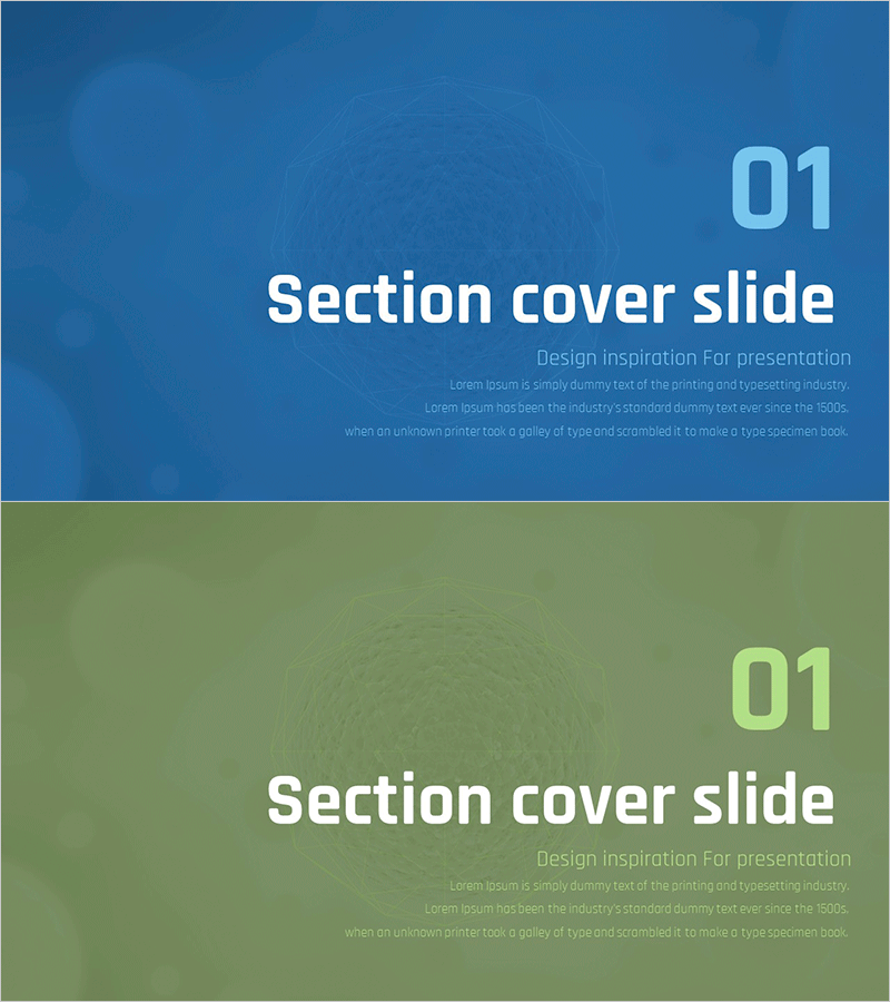 세포 템플릿 간지 – 효과적인 섹션 커버 슬라이드