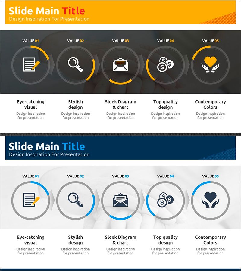 기부 이벤트 절차를 시각화한 다이어그램 슬라이드