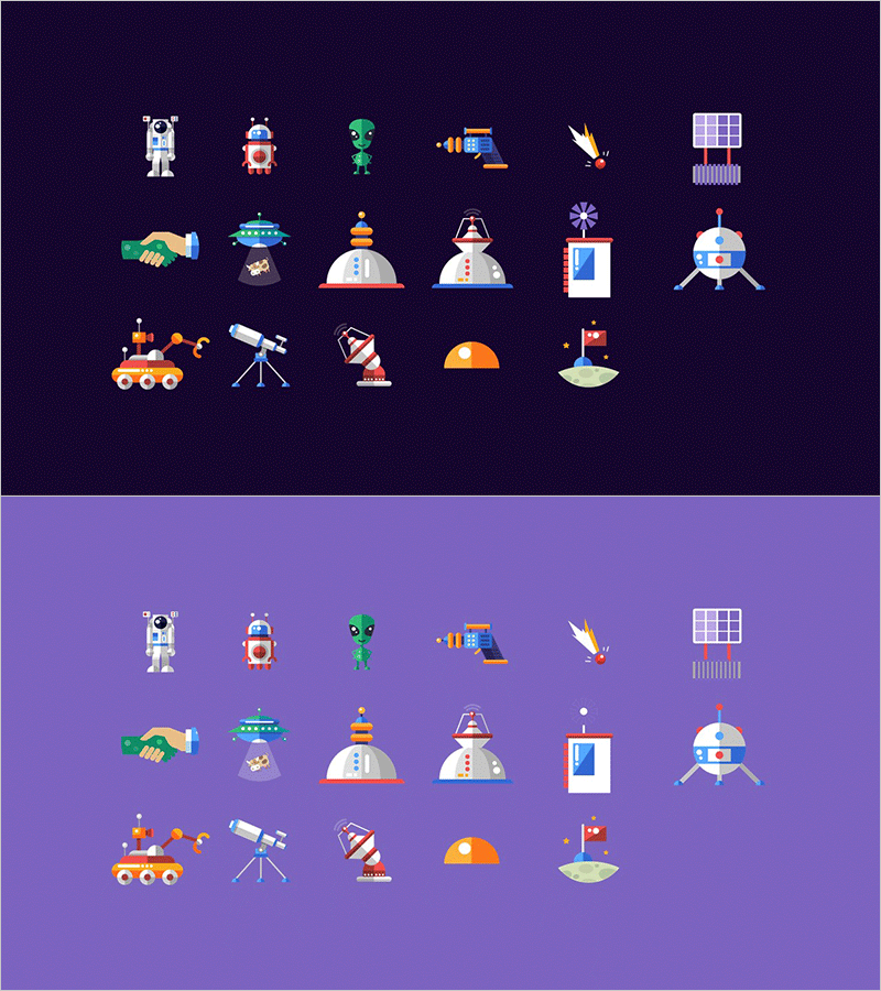 우주 탐사를 주제로 한 인포그래픽 슬라이드 – 협력과 탐험의 여정