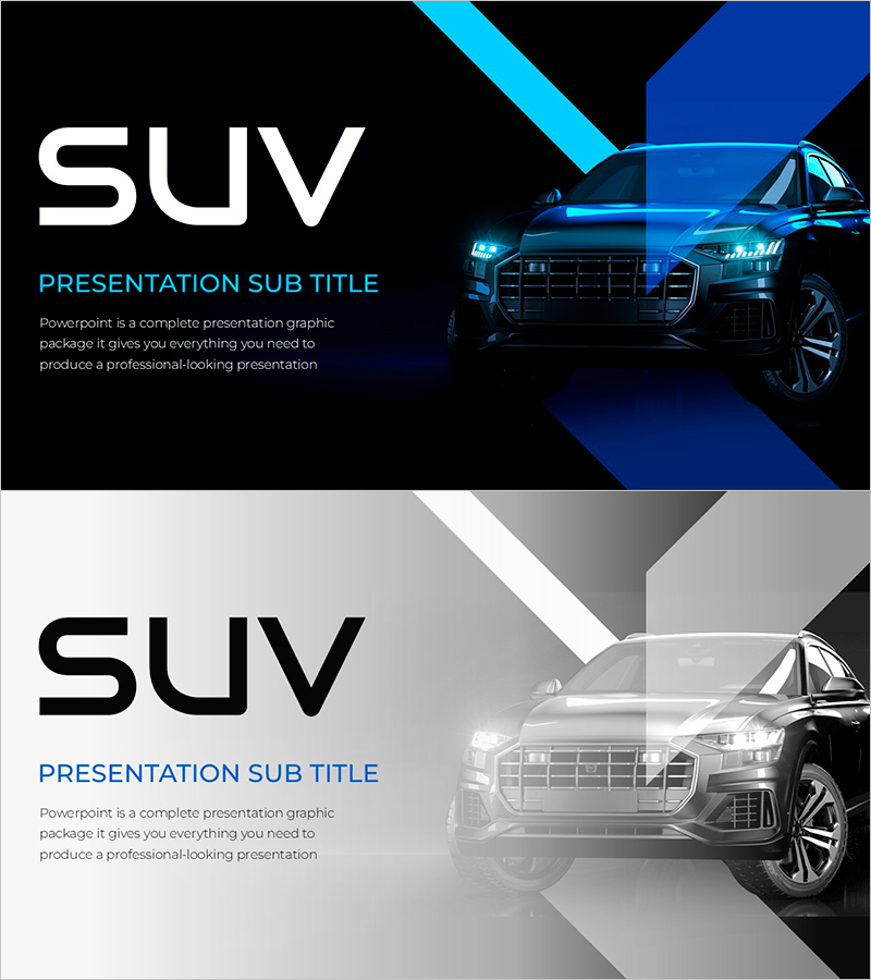 SUV 와이드 템플릿 표지 – 전문성과 세련됨의 조화