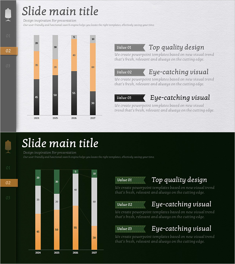정장 제품별 시장 비중 추이 – 시장 분석을 위한 효과적인 그래프