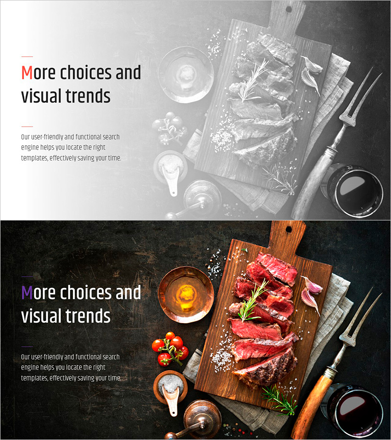 맛있는 플레이팅과 메시지 - 시각적 매력의 아웃트로