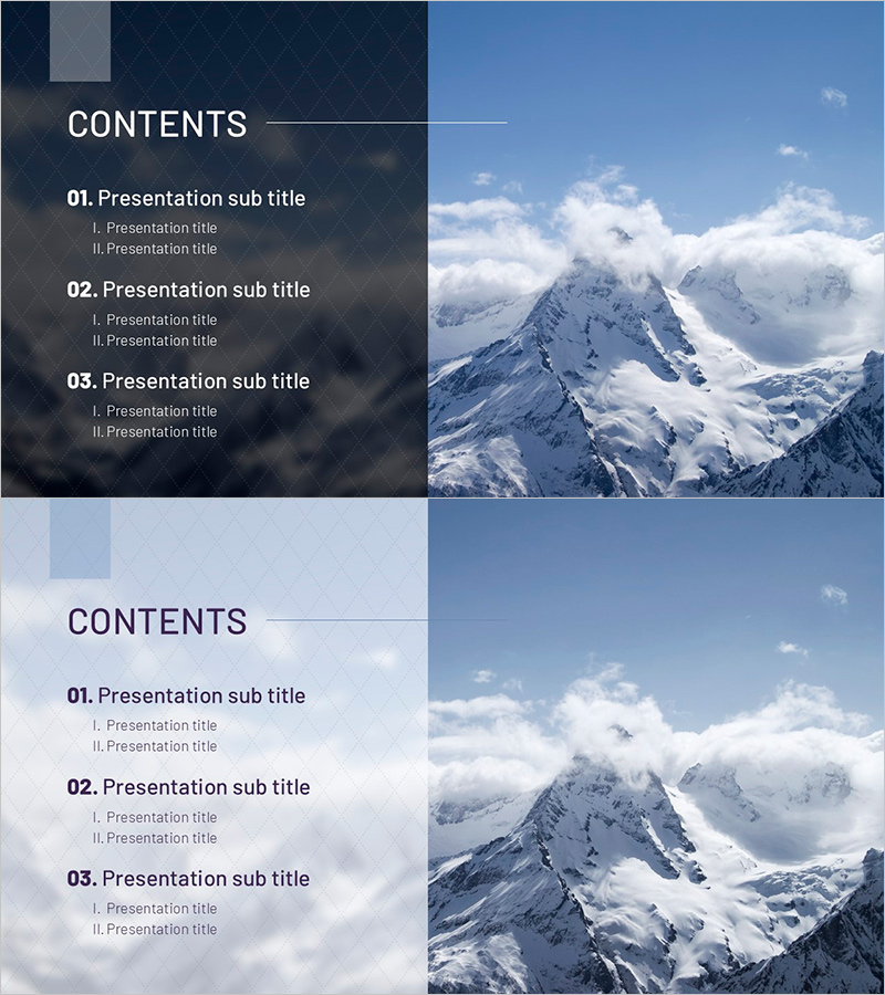 자연 와이드 템플릿 목차