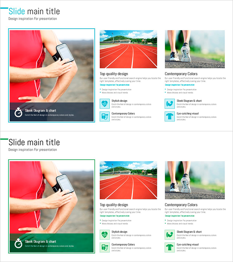 심폐지구력 증진 계획 슬라이드 – 현대적 디자인
