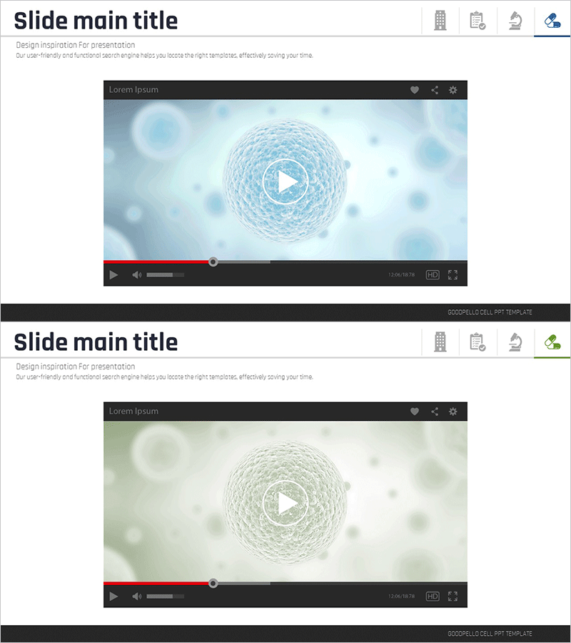 하이퍼링크 영상 자료 – 생명과학 연구 프레젠테이션