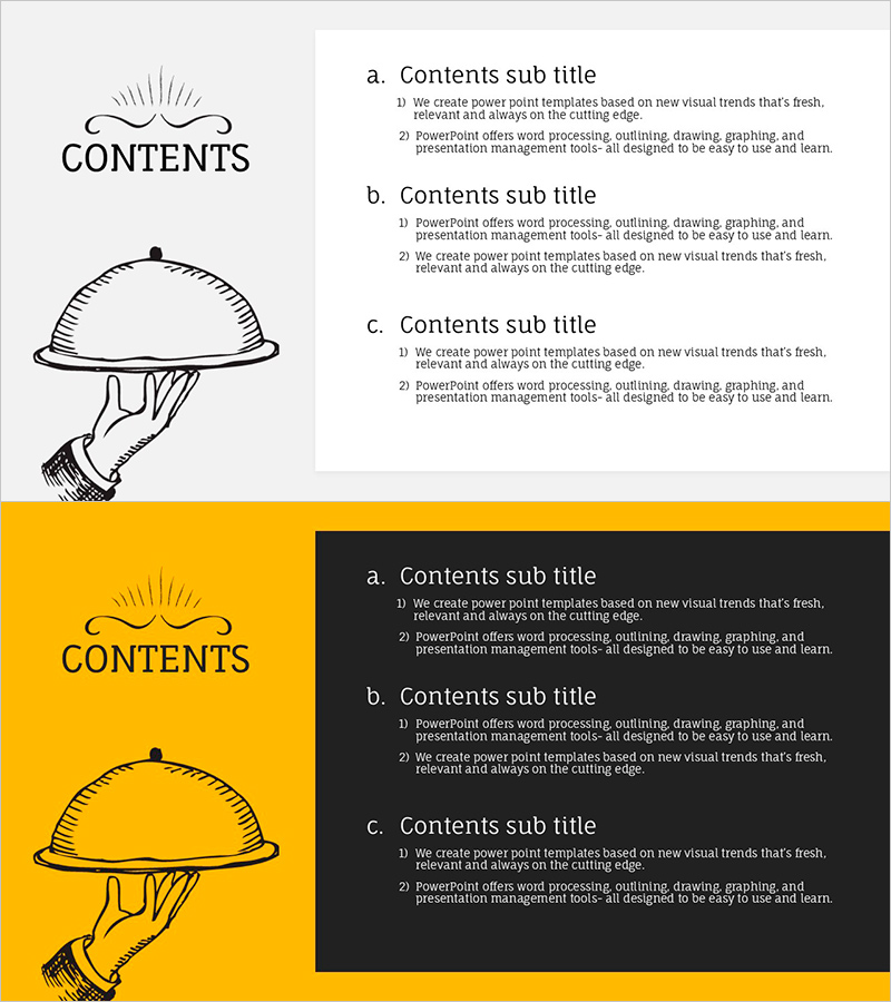 미식가 일러스트 템플릿 목차 – 창의적인 프레젠테이션을 위한 첫걸음