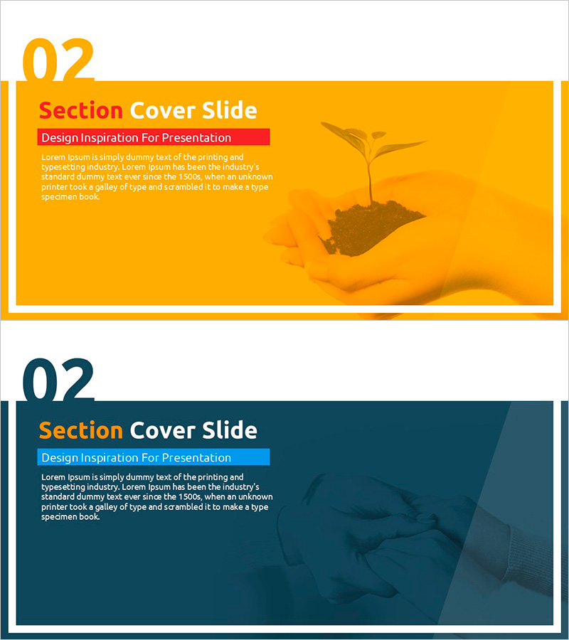 기부 공헌을 강조한 간지 슬라이드