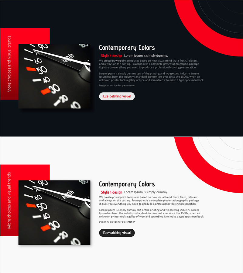 자동차 속도에 대한 시각적 프레젠테이션 – 혁신과 비전