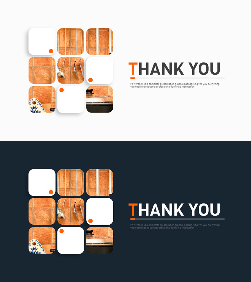 음식 UI 와이드 PPT 엔딩표지 – 감각적인 마무리