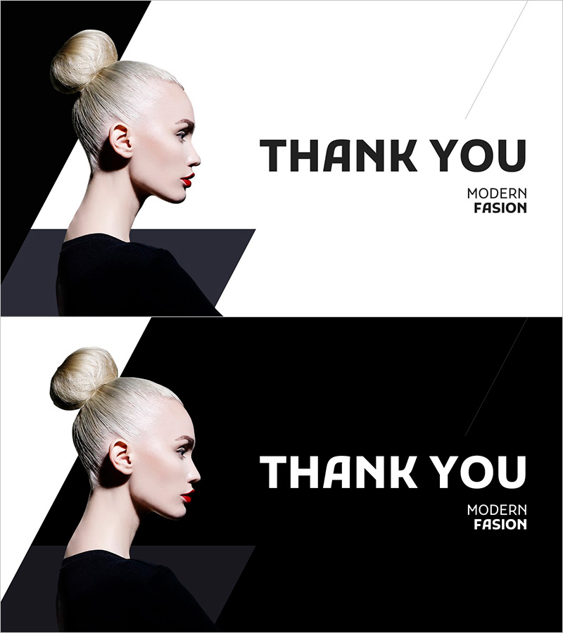 모던 패션 테마의 엔딩 슬라이드