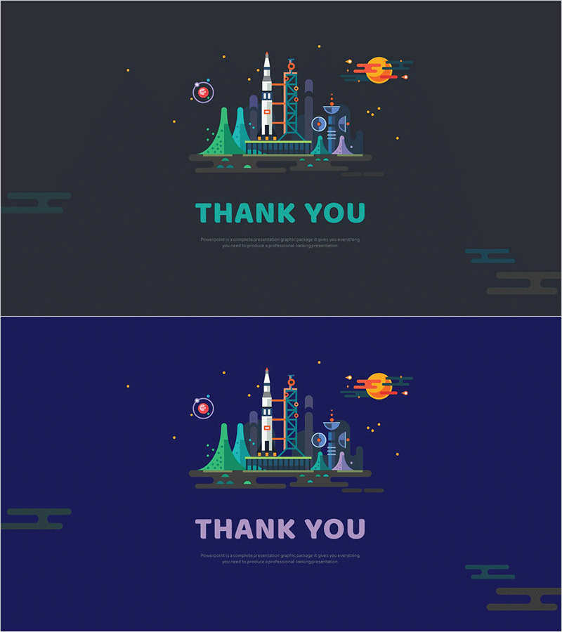 로켓 일러스트 템플릿 엔딩 표지