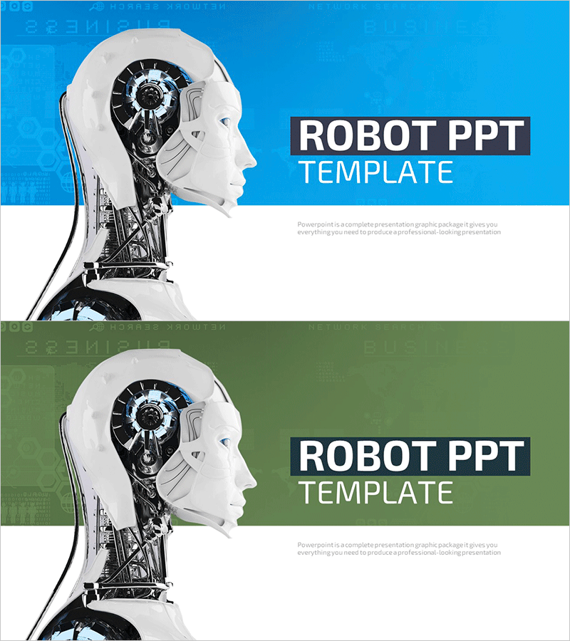 첨단 로봇 템플릿 표지 – 미래를 담은 비전