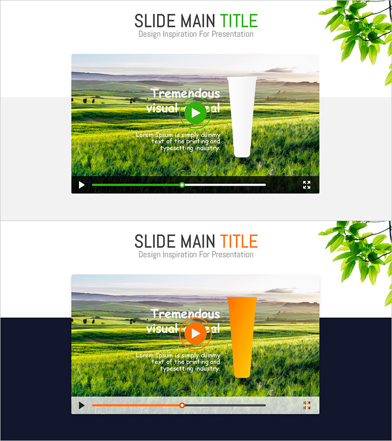 새로운 화장품 홍보 영상을 위한 포트폴리오 슬라이드