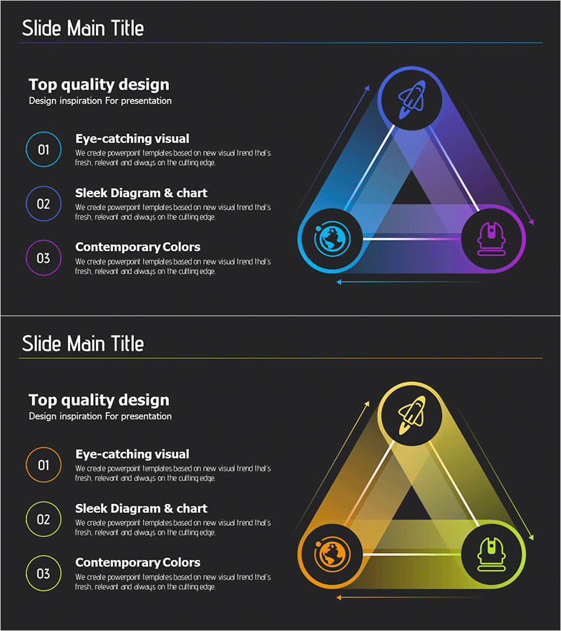 우주산업 트라이앵글 다이어그램 – 사업비전 및 목표