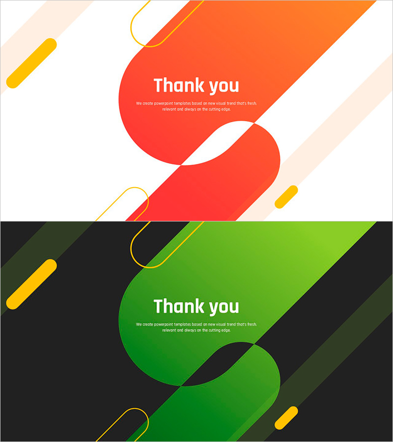 속도감 있는 엔딩 페이지 – 역동적인 프레젠테이션의 마무리